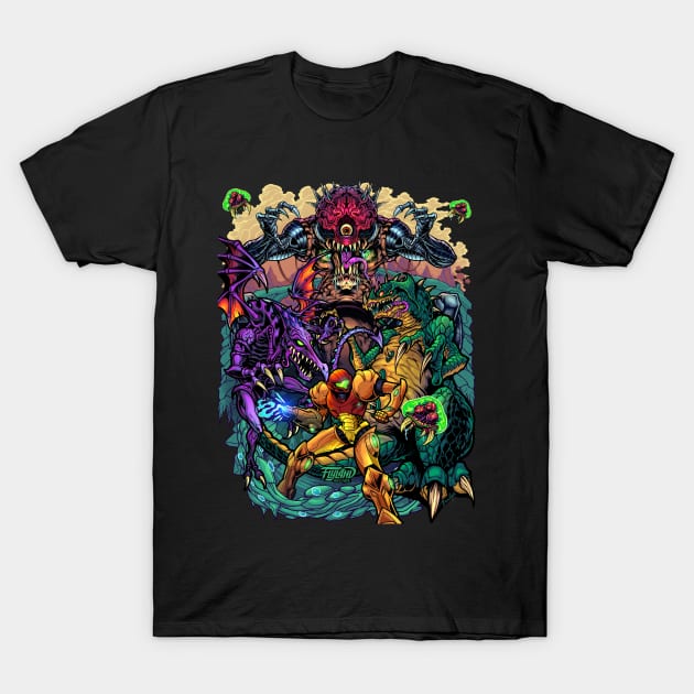 Metroid Tribute T-Shirt by FlylandDesigns